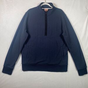 J.Crew Men’s Half Zip Fleece Pullover Navy Blue Size LT Style H0699